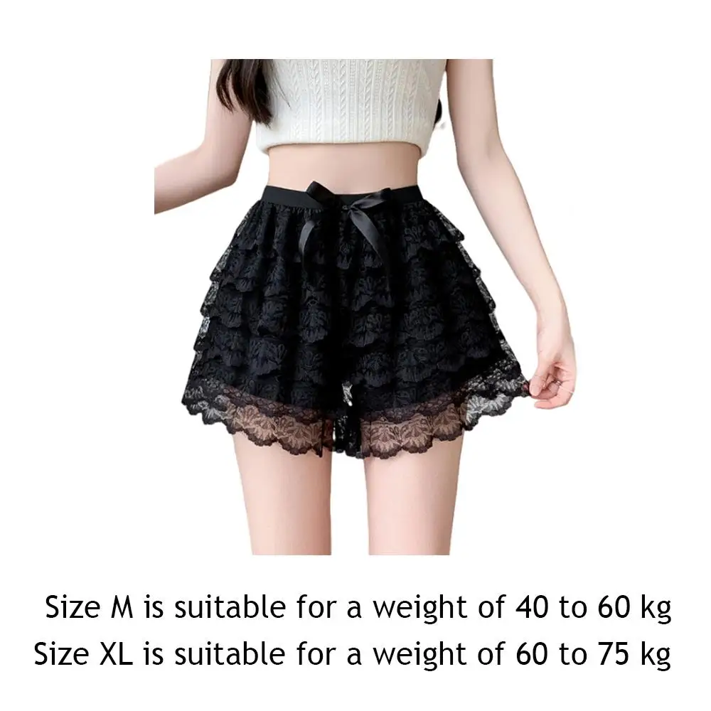Lace Lolita Safety Pants Women Summer Shorts Petticoat Underpants Girls Fashion Princess Loose Shorts Lolita Cake Safety Pants