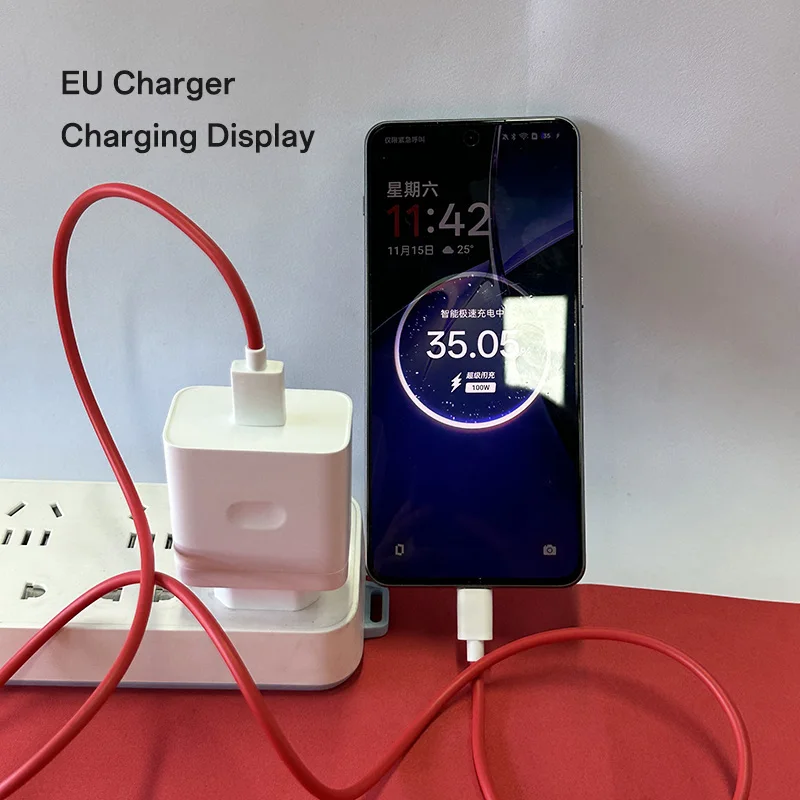 OnePlus SuperVOOC Charger 100W One Port USB C Power Adapter for Oneplus 13 12R 12 11 Nord 5 CE5 Pad 3 2 10A Fast Charging Cable - náhled 4