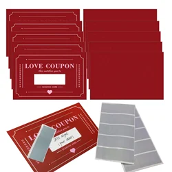 Scratch-Off Love Coupons 20 Pieces Scratch Valentines Day Card DIY Valentine's Day Love Coupons Creative Gifts for Boyfriends