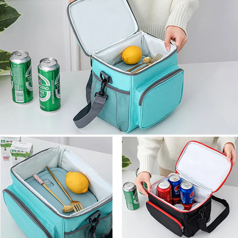 

Lunch Box for Adults Retain Freshness Thermal Bag New Oxford Cloth Shoulder Lunch Bags Portable Outdoor Picnic Bento Handbags