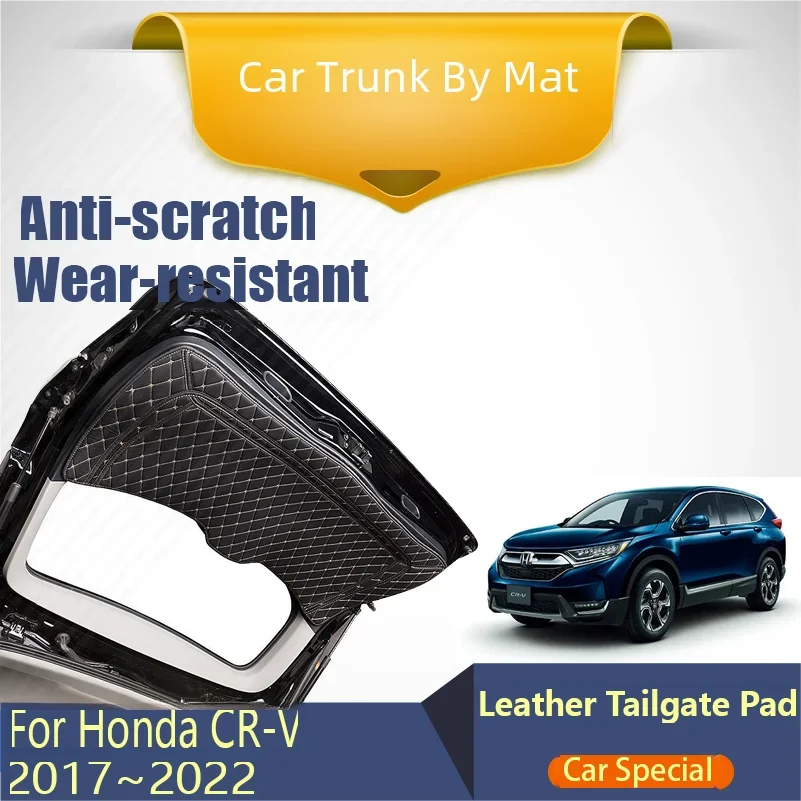 

Leather Car Rear Trunk Door Mats For Honda CR-V CRV CR V RW RT RY 2017~2022 Anti-dirty Carpets Tailgate Pad Rug Auto Accessories