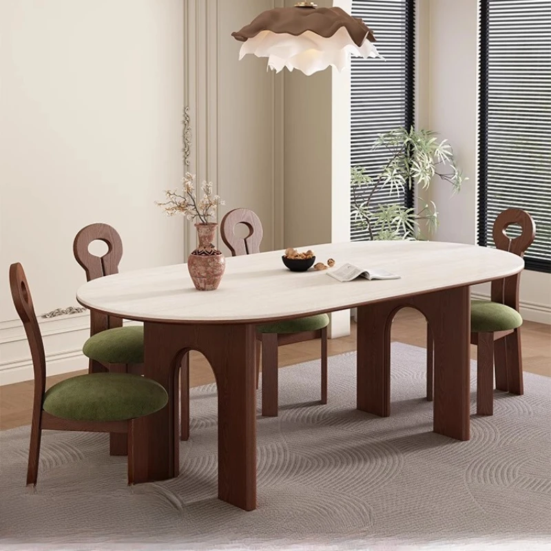 

Round Wood Dining Table Folding Vintage Relaxing Luxury Dining Table Antiquity Style Mesa De Centro De Sala Home Furniture