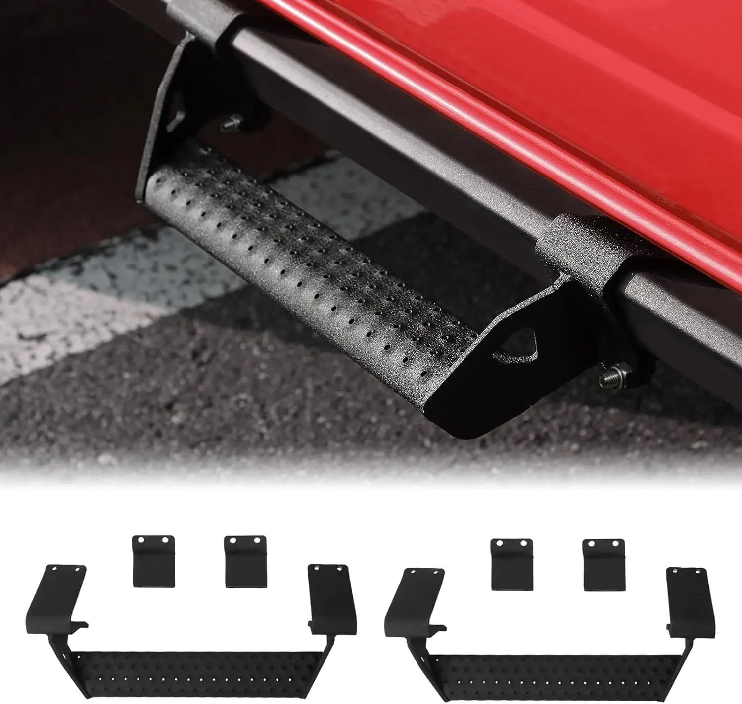 

2 шт. боковые ступеньки для Ford Bronco 2021 2022 2023 2024 черные боковые ступеньки Nerf Bar подходят для Bronco аксессуары 2/4 двери