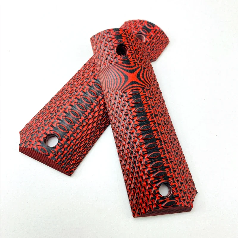 Colt 1911 Grips G10 Handle Full Size 1911 Accessories CNC G10 Handle material Green and black G10