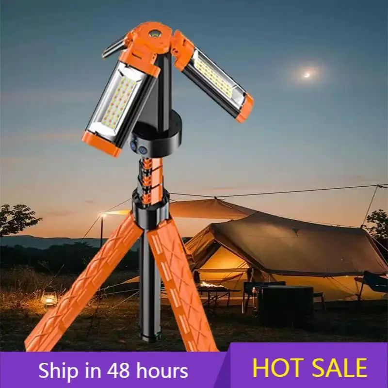 

POWER LEAP Best Quality Solar Rechargeable LED Camping Light Portable Waterproof Foldable Aluminum Tripod for Outdoor Emergency
