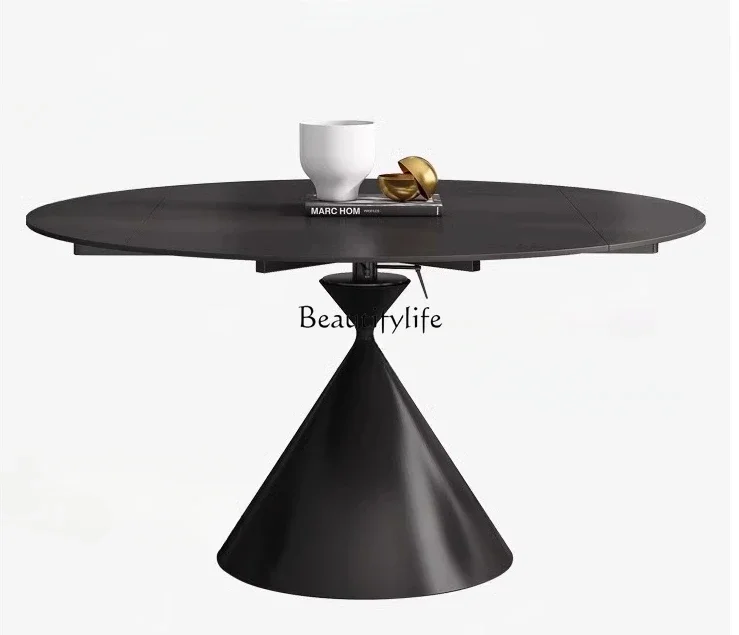 

FG44Slate dining table Variable round table Modern simple household dual-purpose rotating telescopic