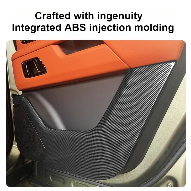For BAIC Jishi Polestone 01 Rox 01 2023-2025 Car Doors Anti-kick Pad Protective Cover ABS Carbon Fiber Anti-collision Cover