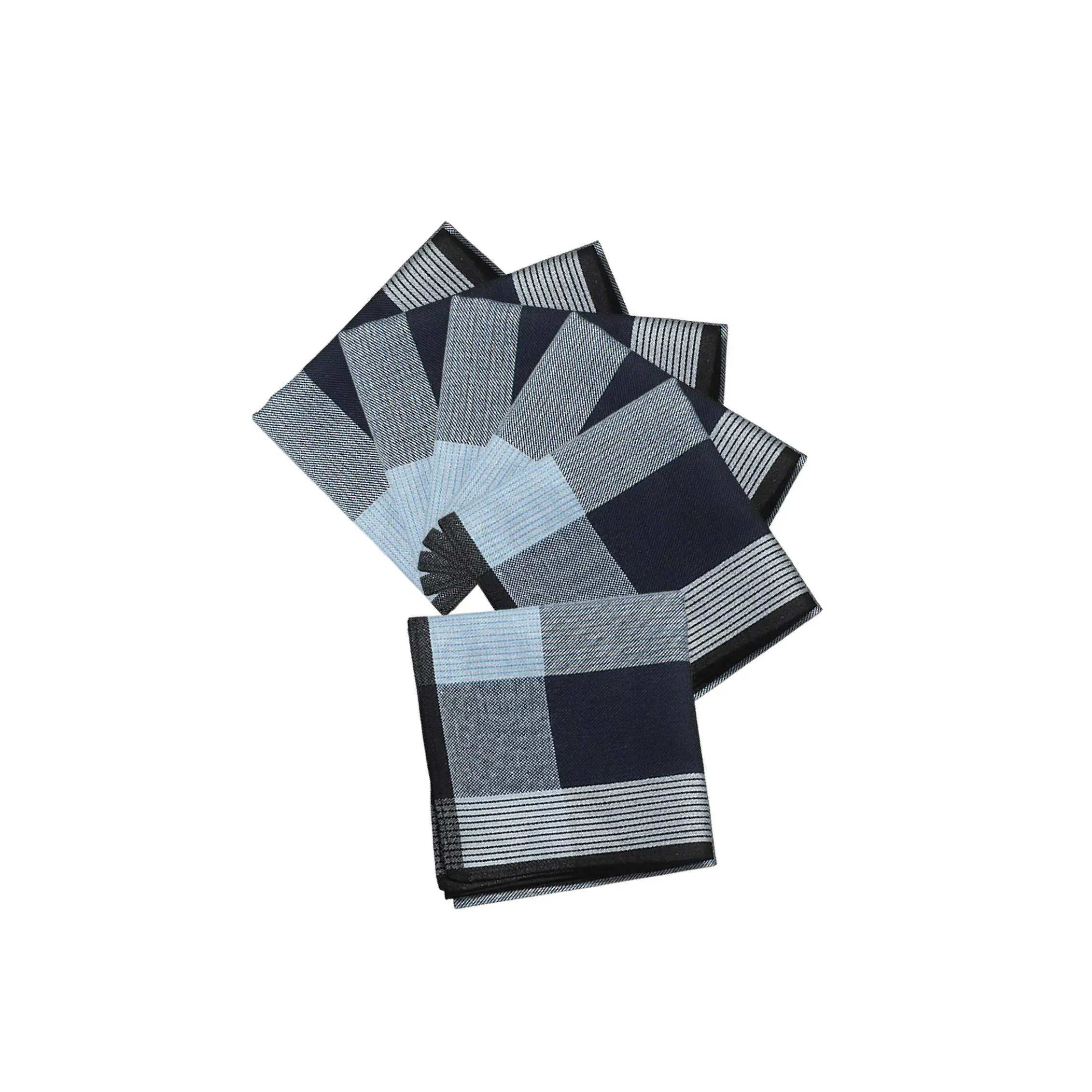 

6 шт. хлопковые мужские носовые платки с карманами для дедушек, черные