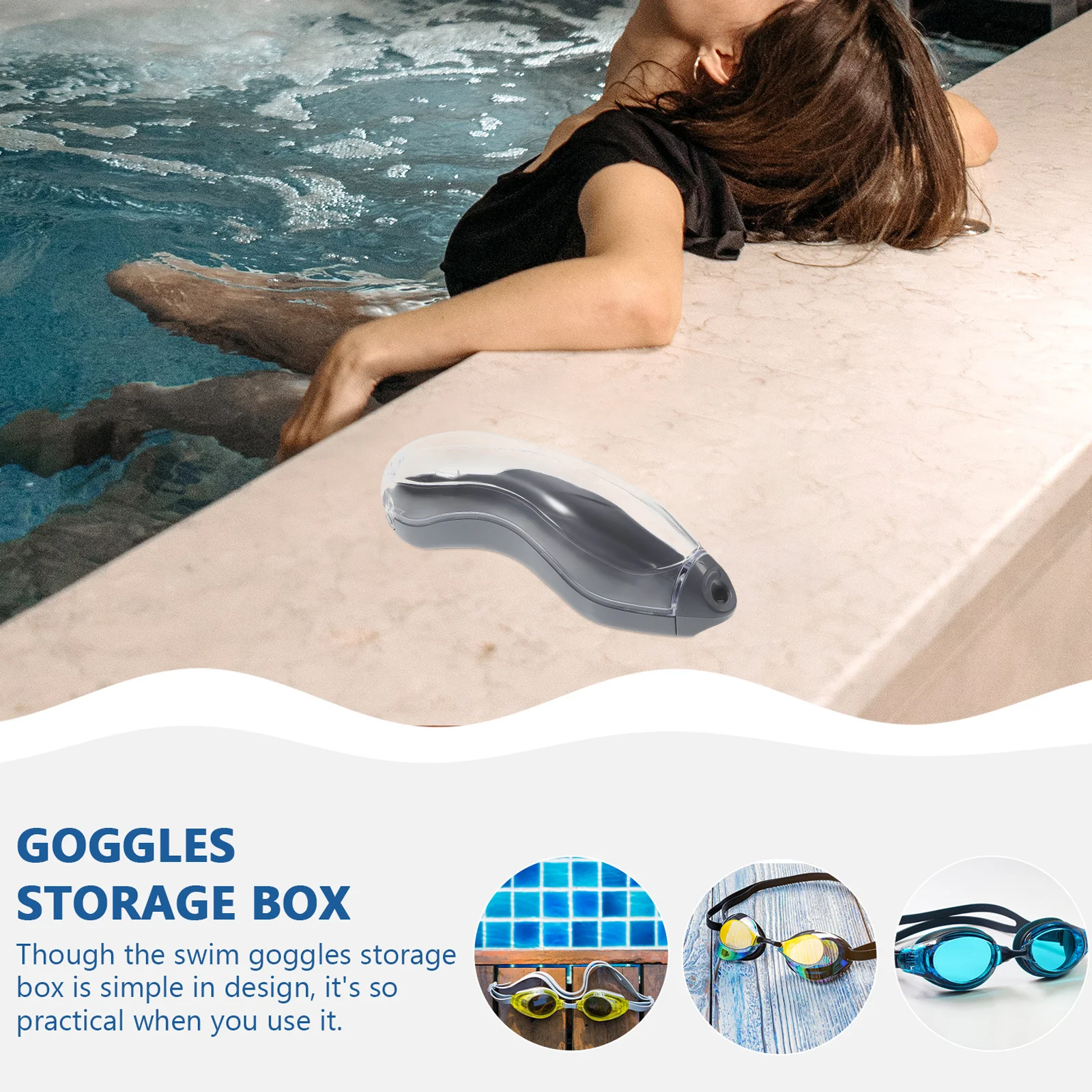 

Набор из 3 пластиковых футляров для очков: надежные, легкие, водонепроницаемые кейсы для хранения очков для плавания, идеально подходят для путешествий