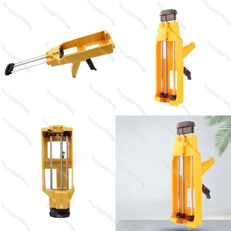 Manual Dual Component Adhesive Cartridge Applicator Gun Double Caulking Gun for Tile Construction Tool