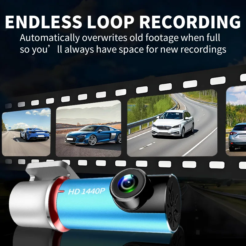 WIFI 6MP Dash Cam Coche Auto Cámara Visión Nocturna Aplicación Control Grabadora 360 °   Cámara de vigilancia giratoria remota Live ViewCar Vide