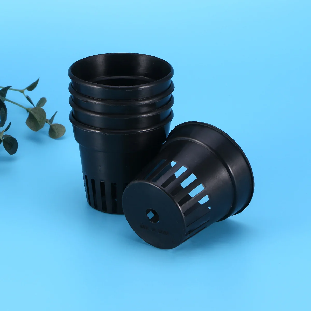 

6pcs Planting Basket Black Plastic Pot With Drainage Holes For Garden Nursery Indoor Outdoor Use Uv Resistant Durable Grow Cups