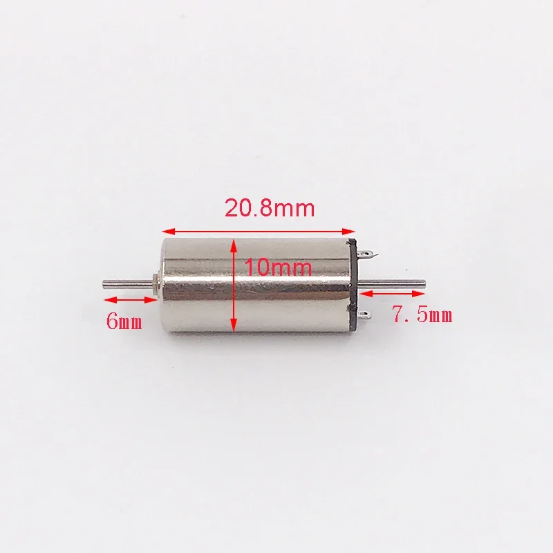 1020 10mm*20mm  Mini Coreless Motor Dual Shaft Electric Motor DC 12V 13000rpm High Speed Engine DIY  toy train