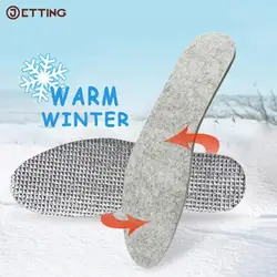 Felt Aluminum Foil Insoles For Winter Warm Comfortable Deodorant Insert For Men Women Sole Summer Cool Waterproof Wool Shoe Pads