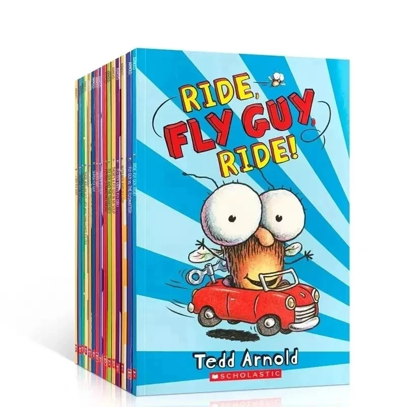 Le petit nettoyage de FlyGuy lit influencoirement 22 volumes de Fly Boy et envoie une traduction pour FlyGuy pour lire l'éducation fuchsia izable