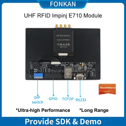 UHF RFID Module Long Range Reader Module 860 960mhz Access Control Card Module EPC Gen2 UHF RS232 TCP/IP RFID UHF E710 Reader