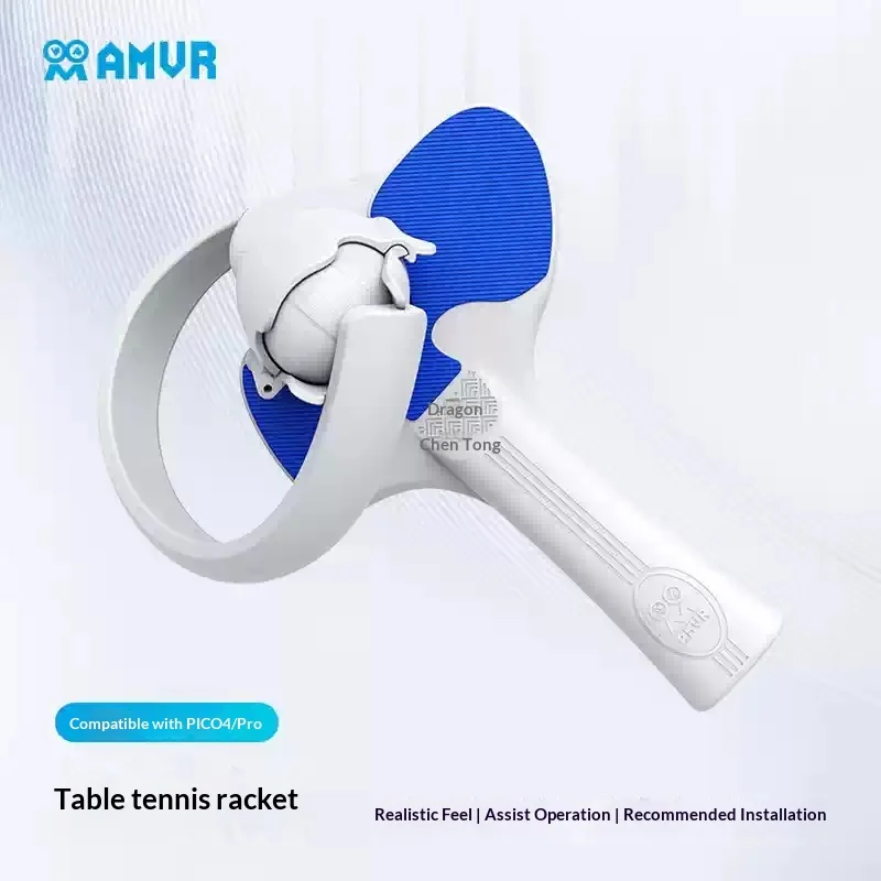 AMVR Tennis Bat Handle VR Headset PICO 4 Table Tennis Bat Handle VR Glasses Virtual Touch Auxiliary Operation For PICO4/PRO