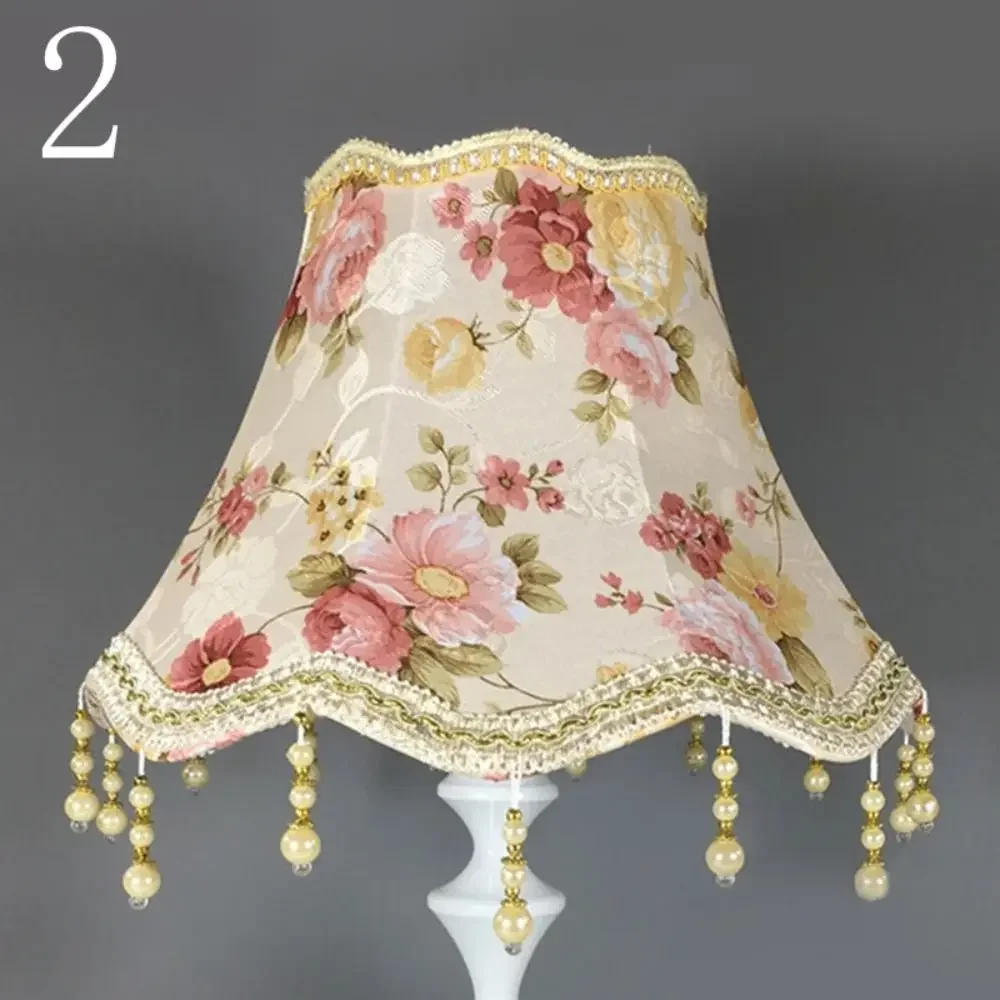 Table Bedroom Decoration E27 Table Lamp Shade European Style 25CM Wall Cover Cloth Luxury Floor Dust Cover Wall Lamp
