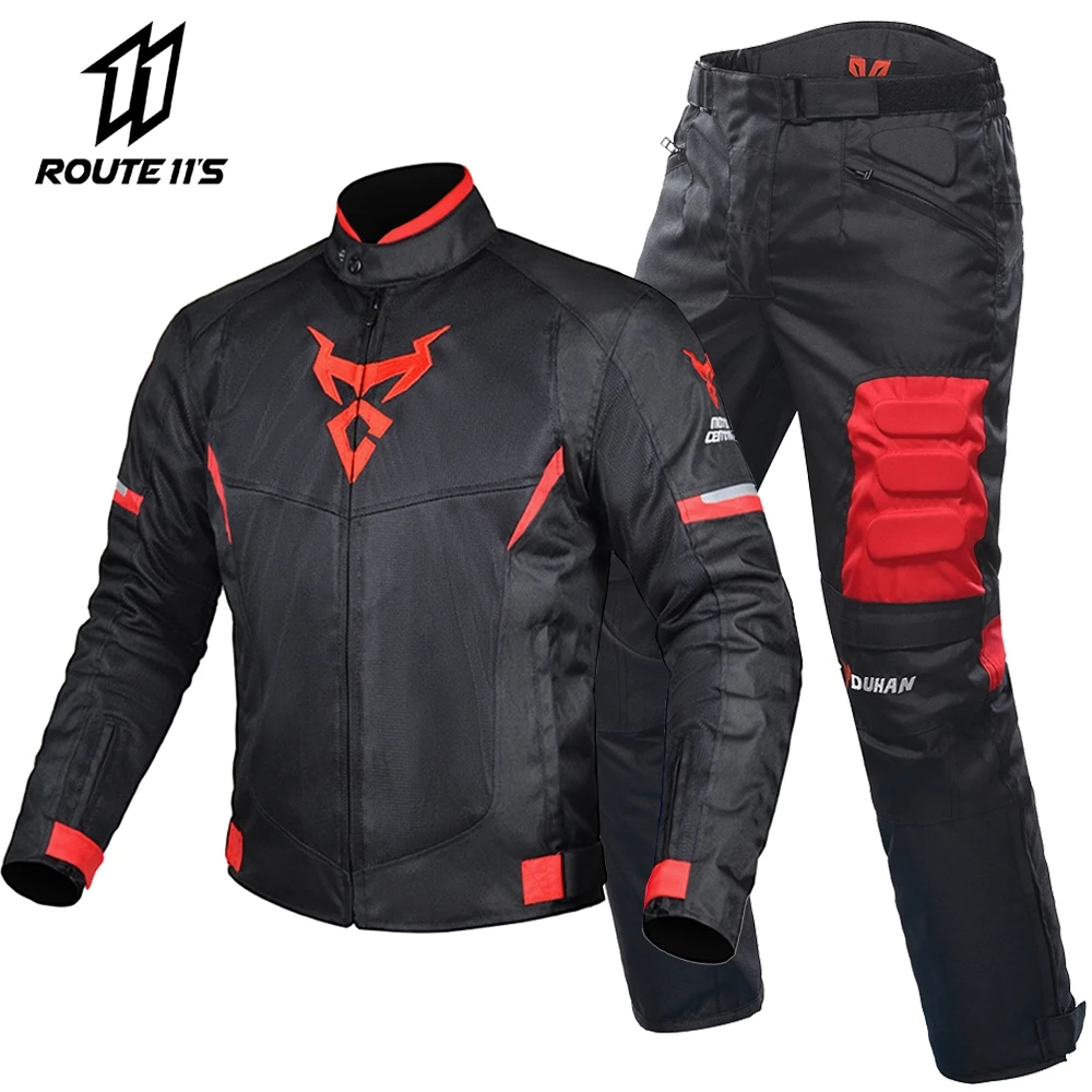 Breathable Motorcycle Jacket Summer Protection Suit Men Lightweight Mesh Cycling Jersey Moto Jacket Protector Motocross Suit