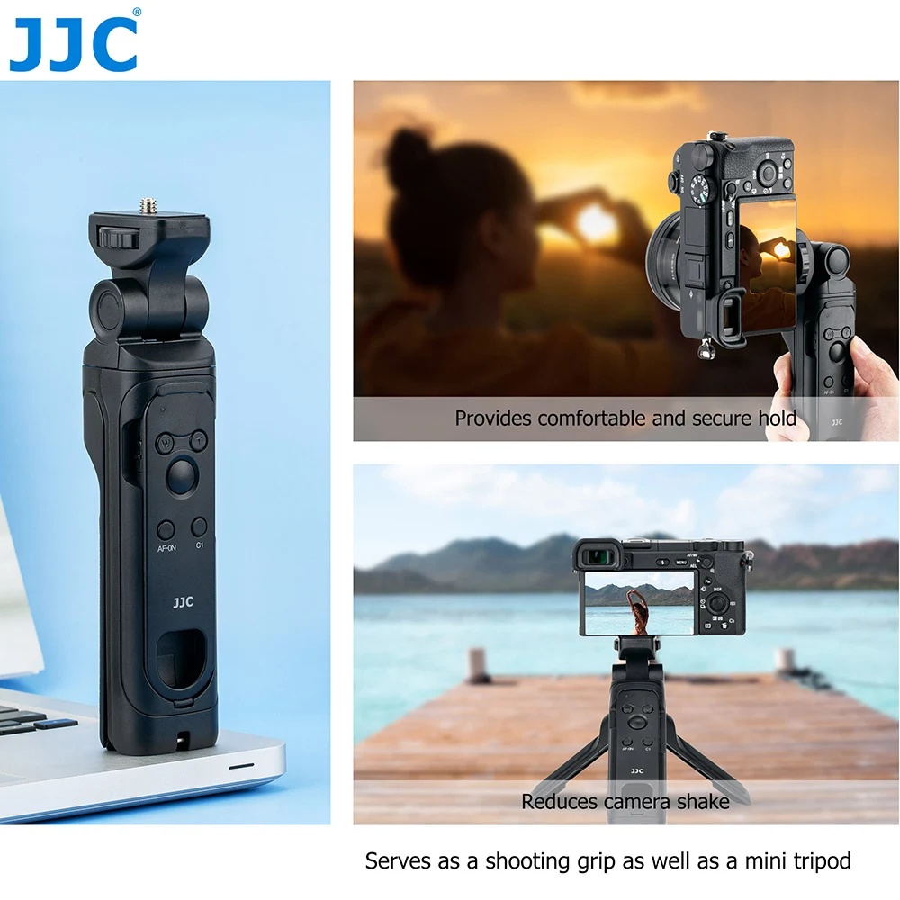 JJC GP-VPT2BT Bluetooth Remote Control Grip Tripod for Sony ZV1II ZVE10 ZVE1 A7RV A7IV A7III A7 III FX30 A7S III ZV1 A6600 A6400