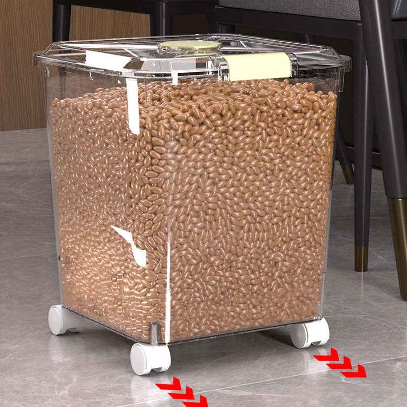 Duży, przezroczysty pojemnik n – Food Storage On Wheels recenzja i cena