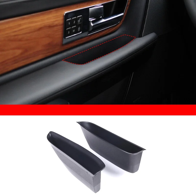 

For 2010-2013 Land Rover Range Rover Sport ABS Black Car Styling Car Inner Door Handle Storage Box Phone Tray Auto Accessories