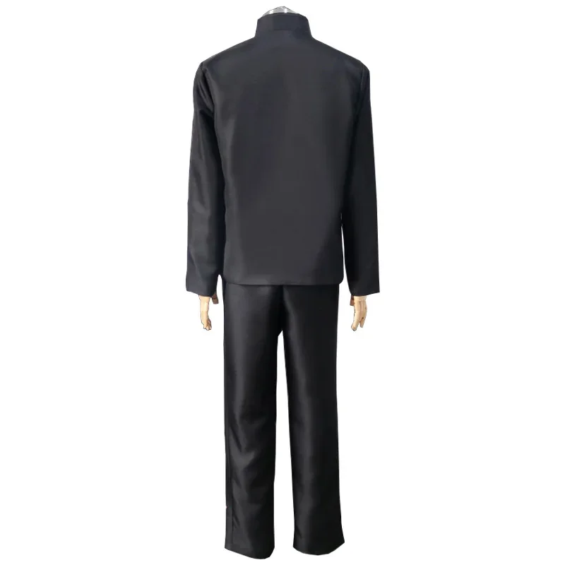 Disfraz de Cosplay de Jujutsu Kaisen Gojo Satoru para hombres adultos, uniforme de escuela secundaria, traje de peluca, disfraz de Halloween