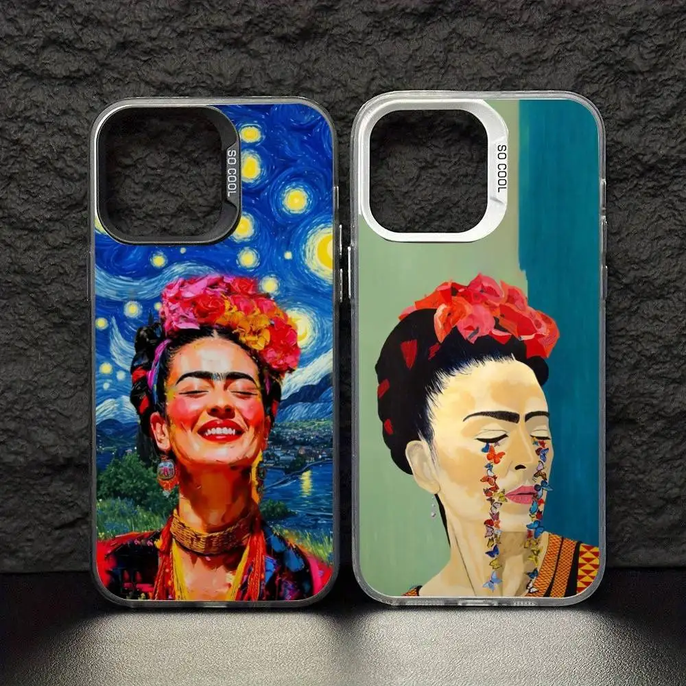

Powerful F-Frida K-Kahlo Art Phone Case For iPhone 17,16,15,14,13,12,11,Pro Max,Plus Candy Silver Cover