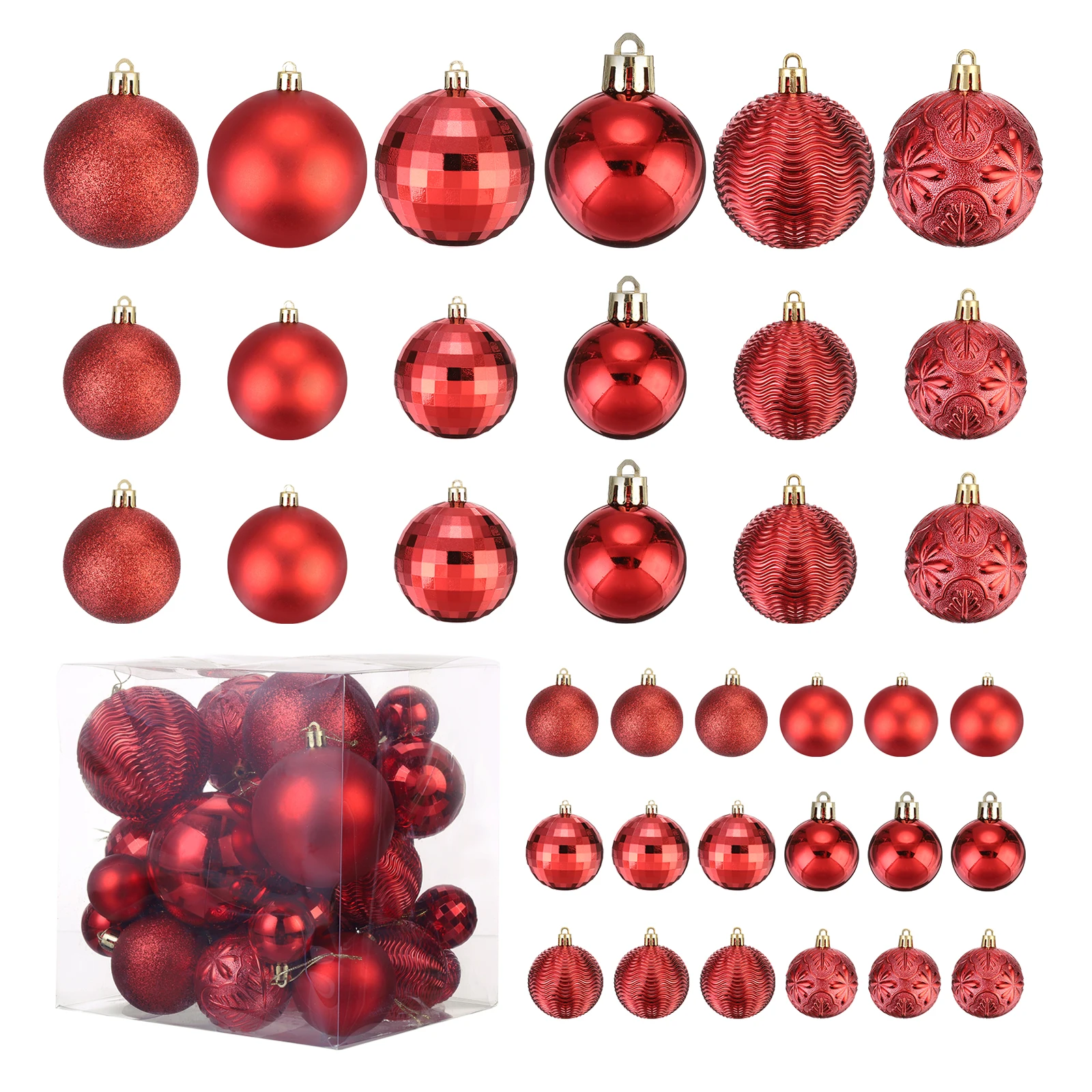 

36 шт. 4/6/8 см Рождественские шары Украшения Рождественские елочные украшения Шары для украшения вечеринки Свадебный праздник Рождественский декор