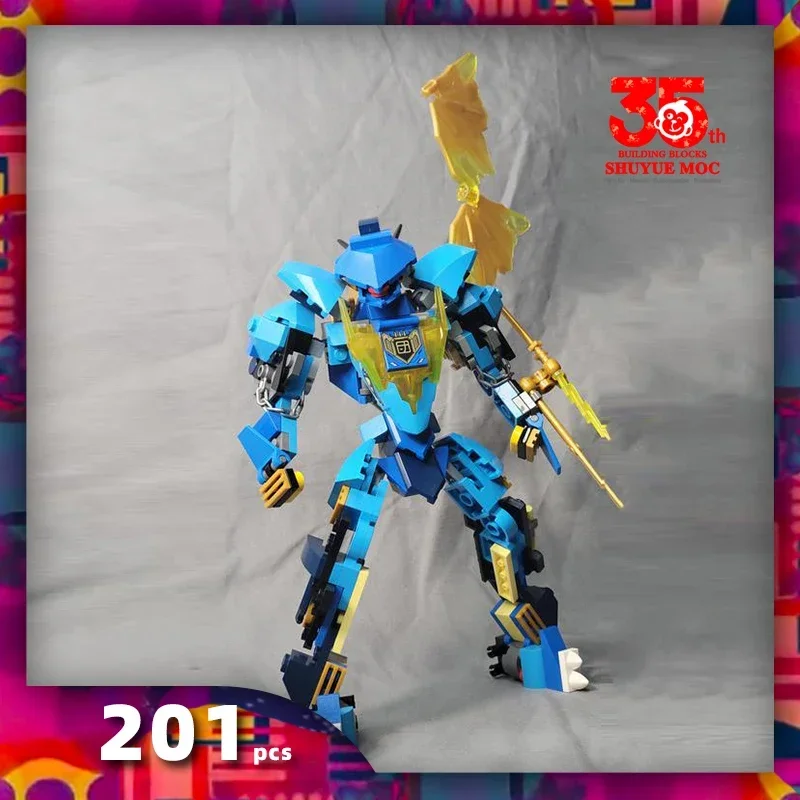 Symoc ของขวัญ Ninja ใหม่ Fighter Mech Super เกราะหุ่นยนต์ตัวเลขอาคารบล็อกชุดอิฐคลาสสิกของเล่นเด็ก Battle mechs