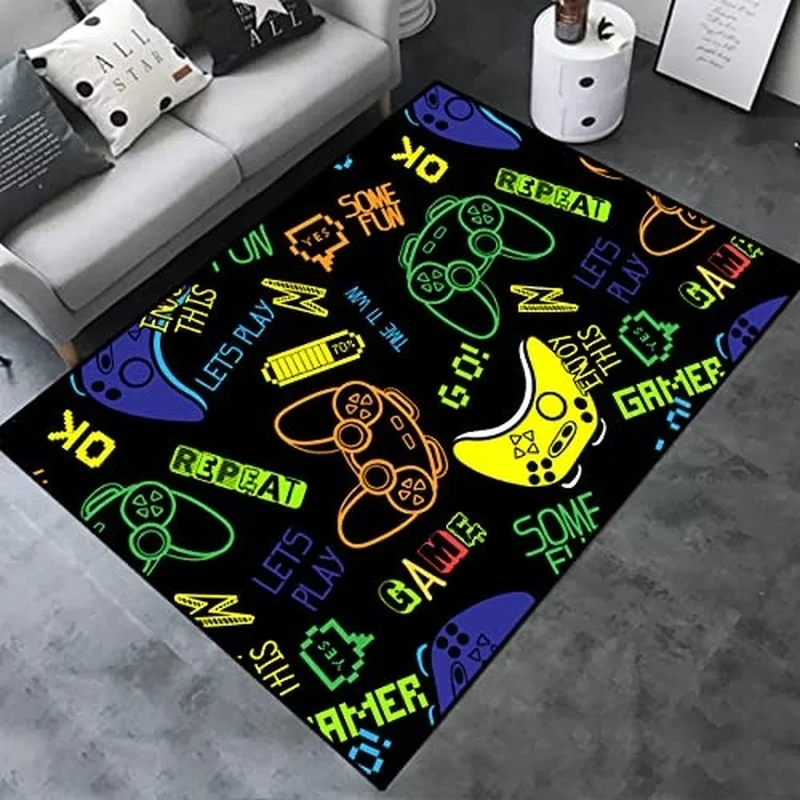 Gaming Carpet Area Rug for Room Decoration Carpets Game Printing Living Room Mat Bedroom Controller Boy Home Non-slip Floor Mat