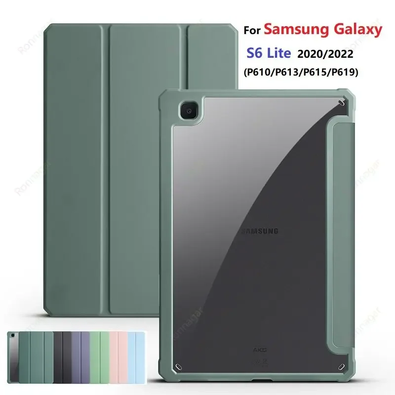 Hybrid Slim Case for New Samsung Galaxy Tab S6 Lite 10.4 Inch 2024/2022/2020(SM-P620/P625/P610/P613)Clear Transparent Back Shell