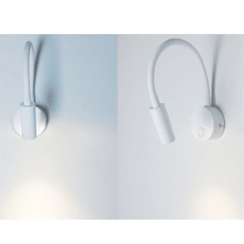 

3W Led Bedside Reading Lamp Small Size No Glare Eye Protection For Home Office Dormitory Flexible Gooseneck Wall Mounted Desk