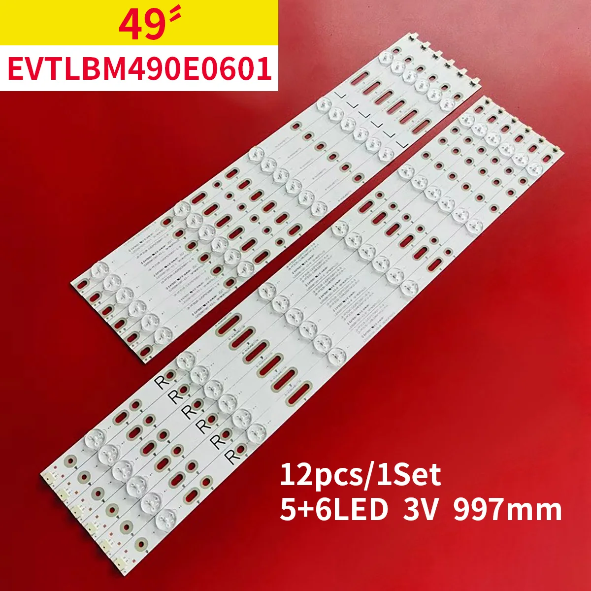 

LED Strip For 49" TV GJ-2K15-XM-D2P5C1-490-D611-C1 49PUF6701/T3 LB49007 49puh4900/88 EVTLBM490E0601