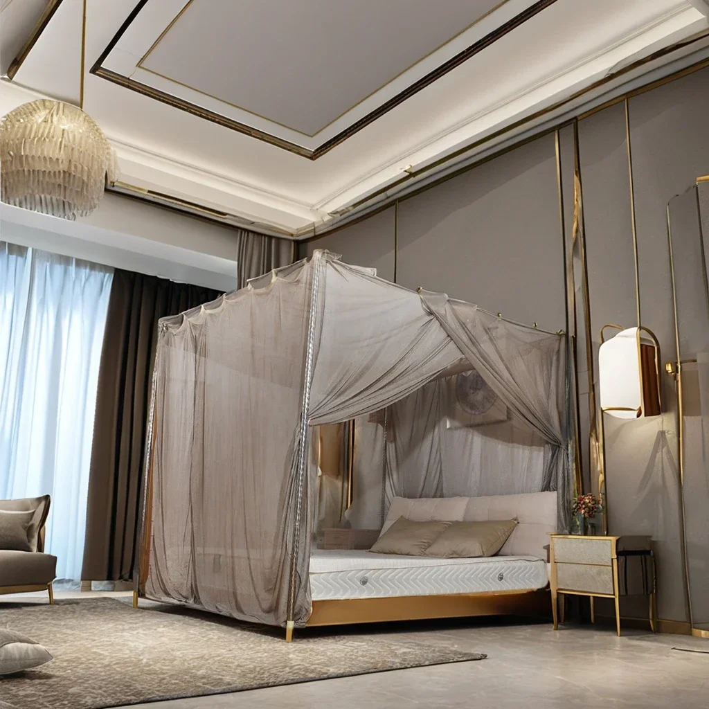 

BLOCK EMF Radiation Resistant Square Single Door Opening Mosquito Net & Bed Canopy For EMF Protection Emf Shielding Canopy