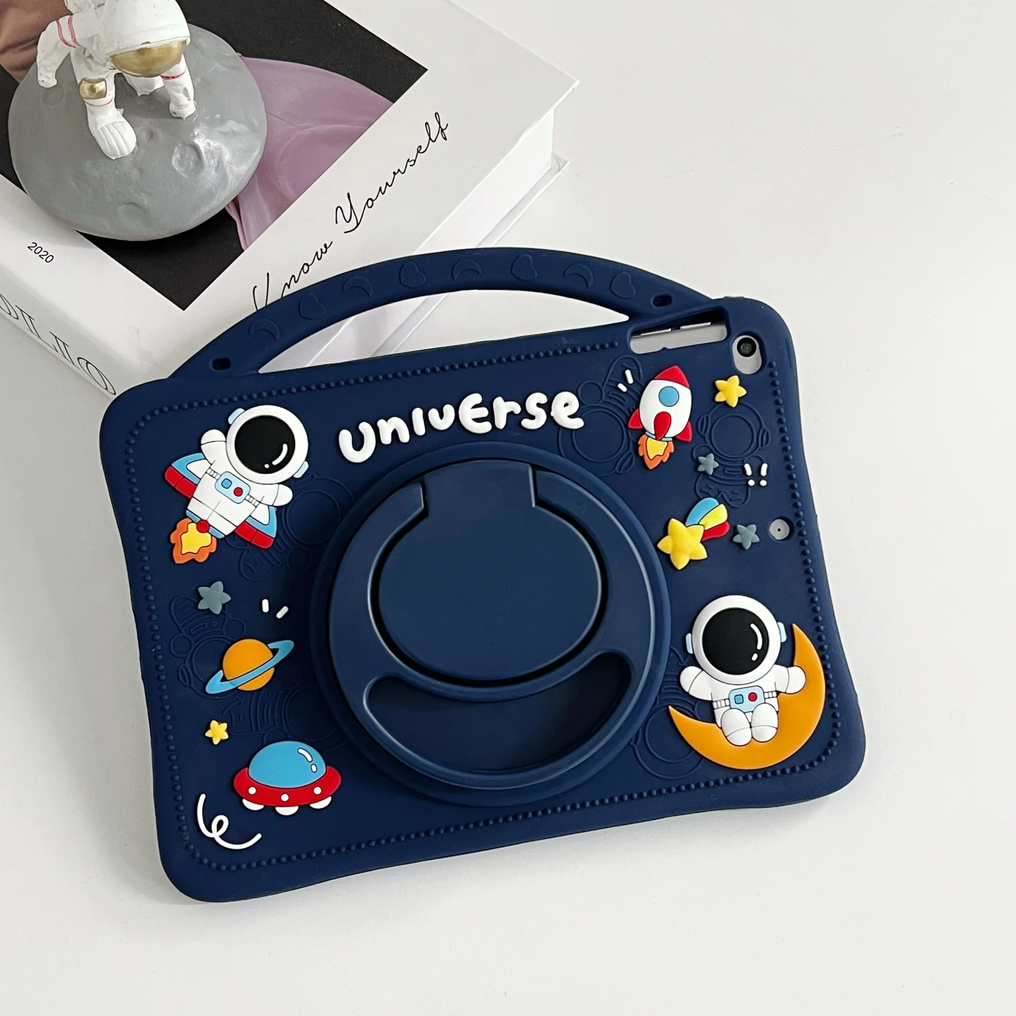 360 custodia girevole per Xiaomi Pad 6 6Pro Pad 5 5Pro 12.4 custodia morbida per bambini in Silicone per Redmi Pad 10.6 SE 11 Funda Astronaut