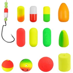 50PCS foam float for Surf Fishing Rig Live Bait catfish floats bobbers Floating Buoy Pompano Rig Walleye lure Making Tools