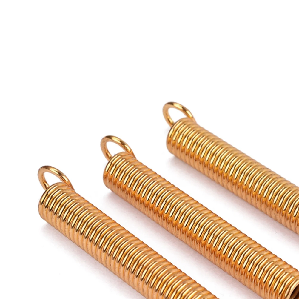 

3Pcs Electric Guitar Tremolo Bridge Springs Golden Durable Longlasting Easy Install Noncorrosive Material Guitar Springs
