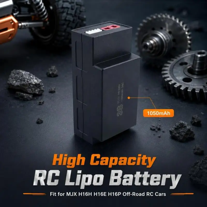 1050mAh 2S 7.4V 3S 11.1V Rechargeable Lipo Battery For MJX Meijiaxin H16H H16E H16P RC Remote Control Off‑Road Car Accessories