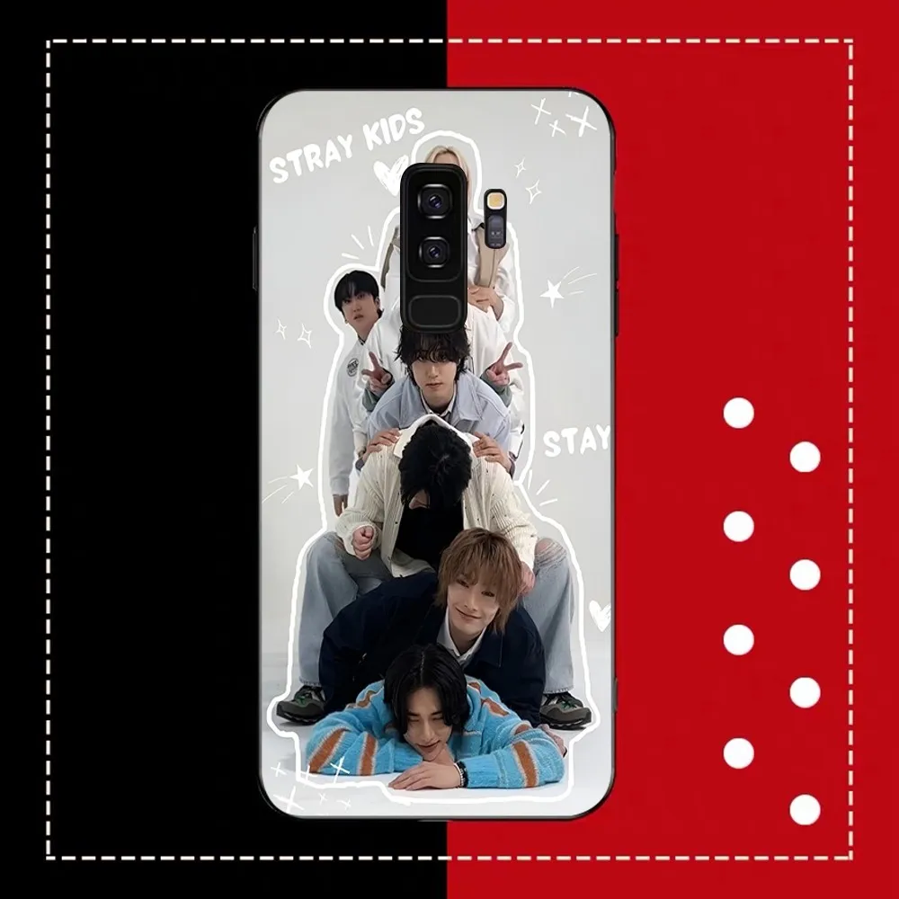 Kpop S-Stray K-Kids Black Silicone Phone Case For Samsung Note 8 9 10 20 Pro Plus Lite M 10 11 20 30 21 31 51 A 21 22 42 02 03