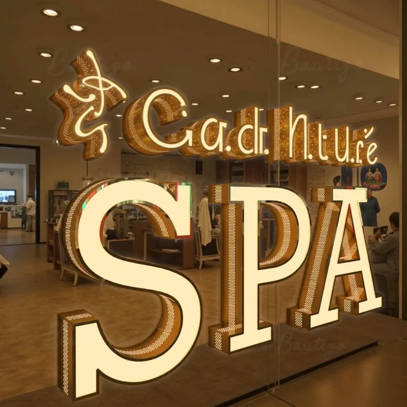

Custom Punching Holes Lighting Letter Sign 3D LED Channel Letter Led Signs for Business Outdoor Outdoor Advertising Signboard