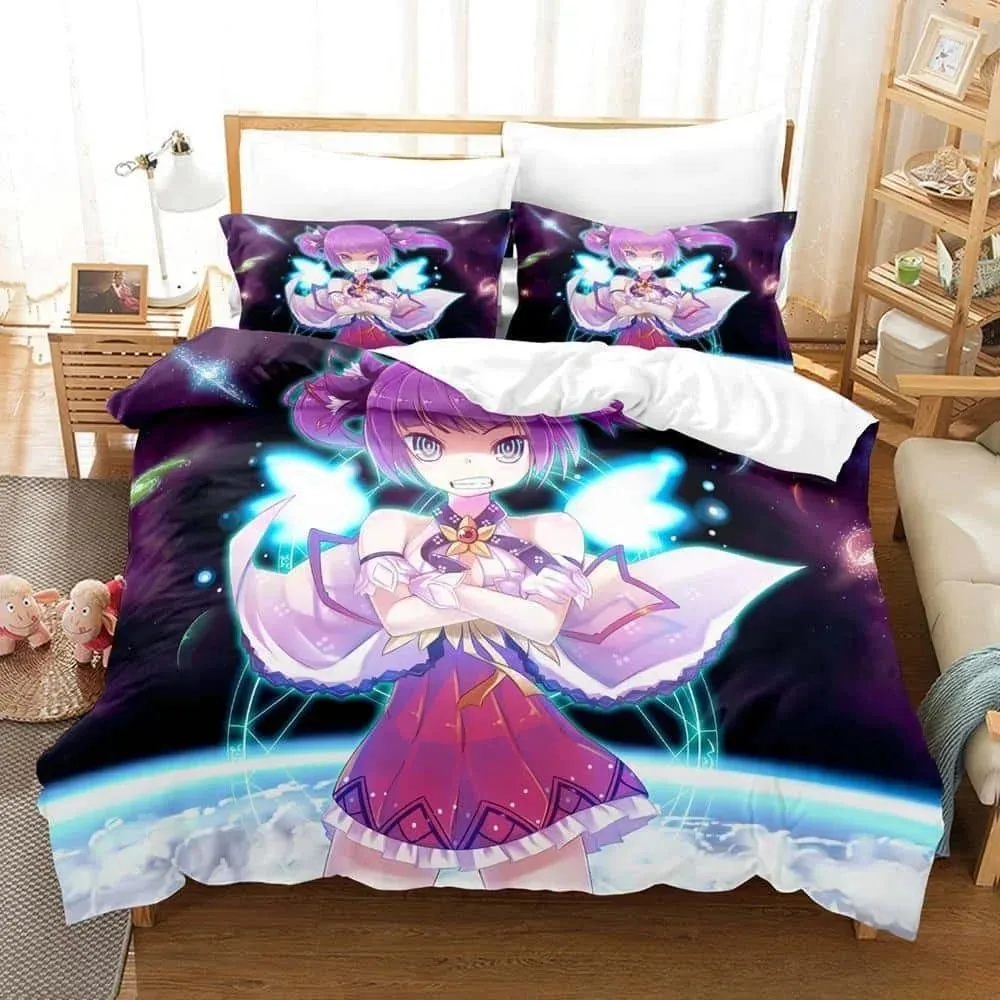 

3D Print Anime Elsword Bedding Set Single Twin Full Queen King Size Bed Set Adult Kid Bedroom Duvet cover Sets For Home Textiles