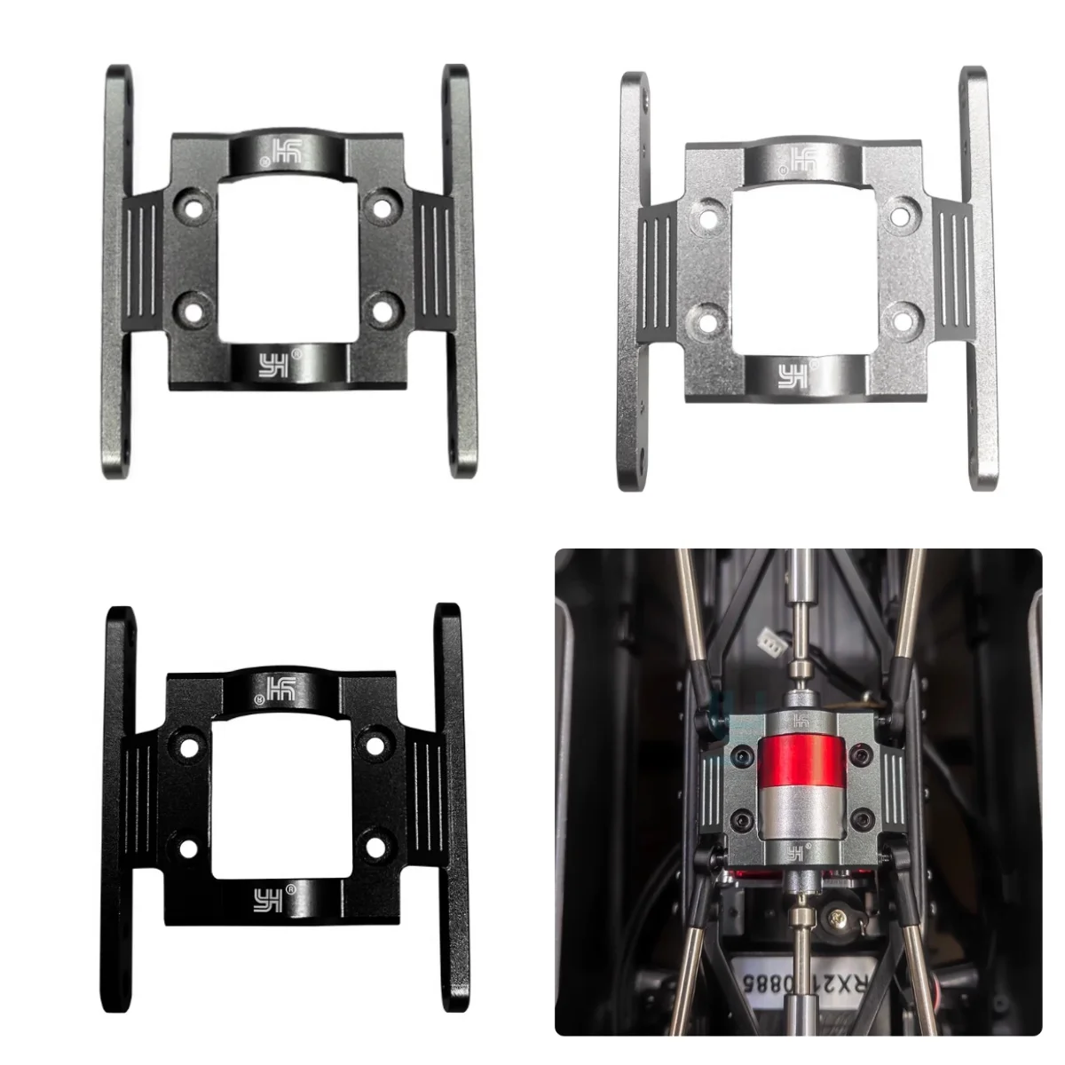 Metal Parts for the Middle Gearbox Base Plate of the FMS FCX18 New Land Patrol LC80 Remote-Controlled Climbing Vehicle