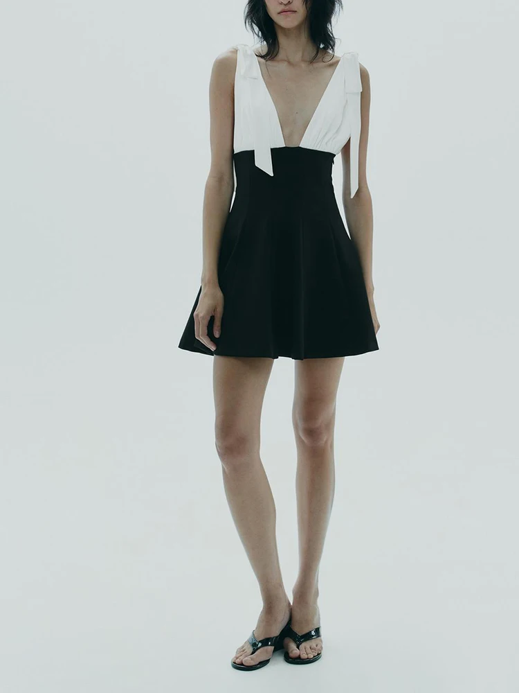 

Faionable Knot Splice ort Svel Dr Ele Aosphere Женская одежда Новое поступление летнего платья с высокой талией