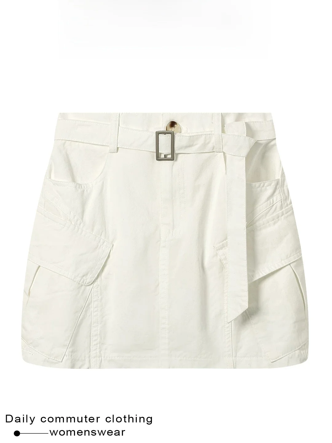 High Waist Korean Style Workwear  Skirt for Women Summer New Belted Multi-Pocket Versatile Bodycon Skirt Casual Business ...