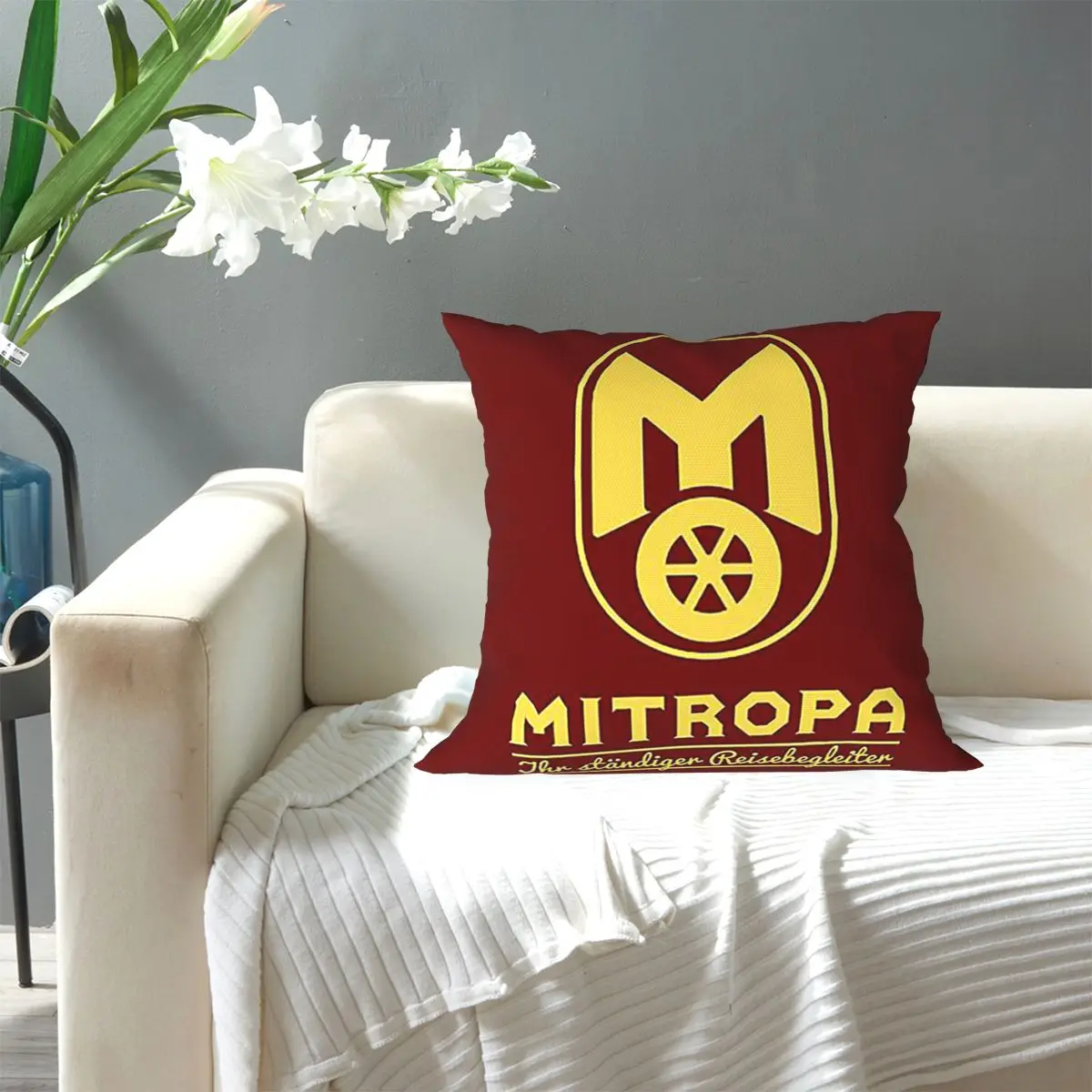 Mitropa Your Constant Travel Companion Square Pillowcase Pillow Cover Cushion Zip Decorative Comfort Throw Pillow for Home Car