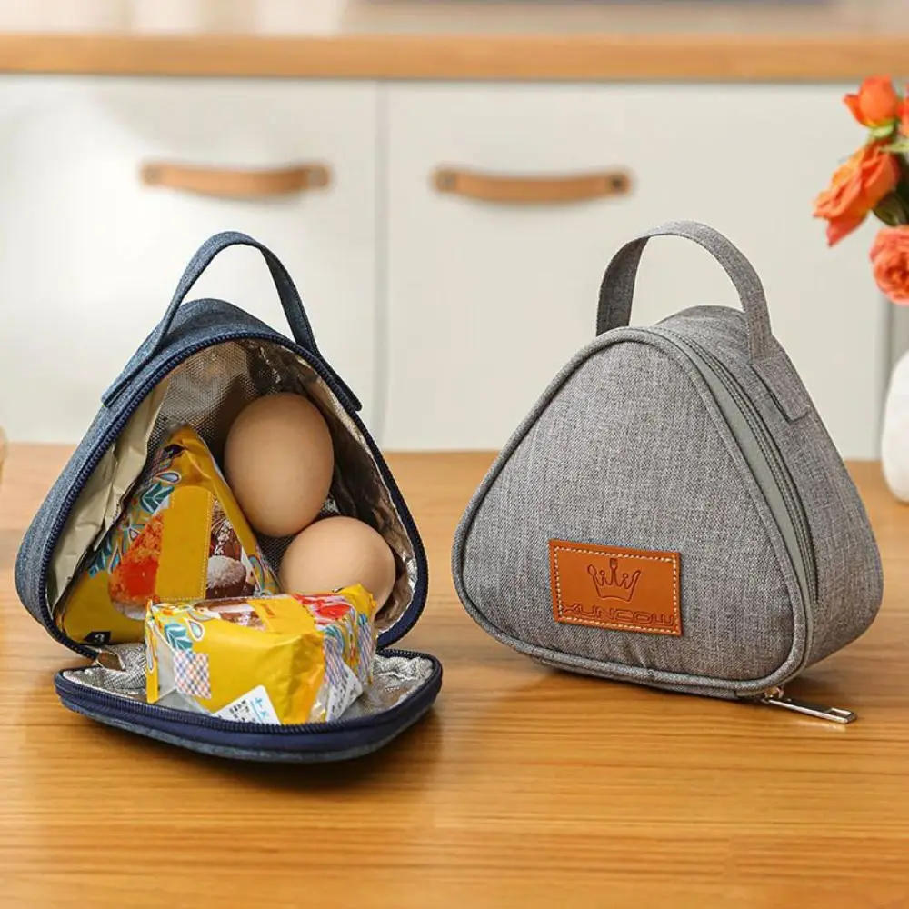High Quality Portable Triangular Insulation Bag Mini Aluminum Foil Student Rice Ball Bag Durable Lunch Box