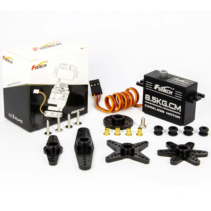 FT9015M 6V 8.5Kg โลหะเกียร์ Ball แบริ่ง Coreless มอเตอร์ 0.133Sec 180 Servo ดิจิตอลสําหรับชิ้นส่วนของเล่นรีโมทคอนโทรลของเล่น Ax12