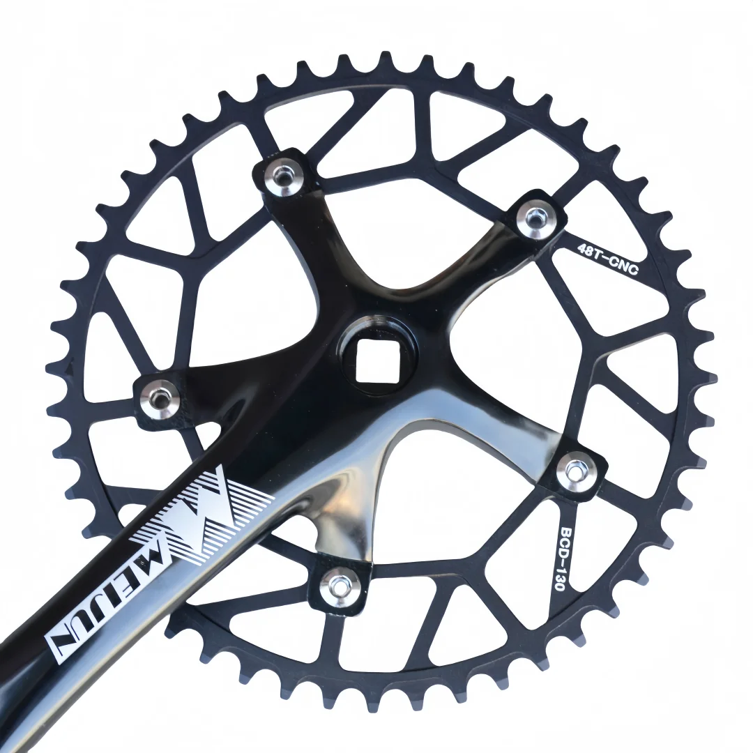 GUSTAVO خفيفة دراجة سلسلة ضيقة واسعة نجوم 46 48 50 52T 130BCD ضرس لدراجة الطريق دراجة قابلة للطي #5