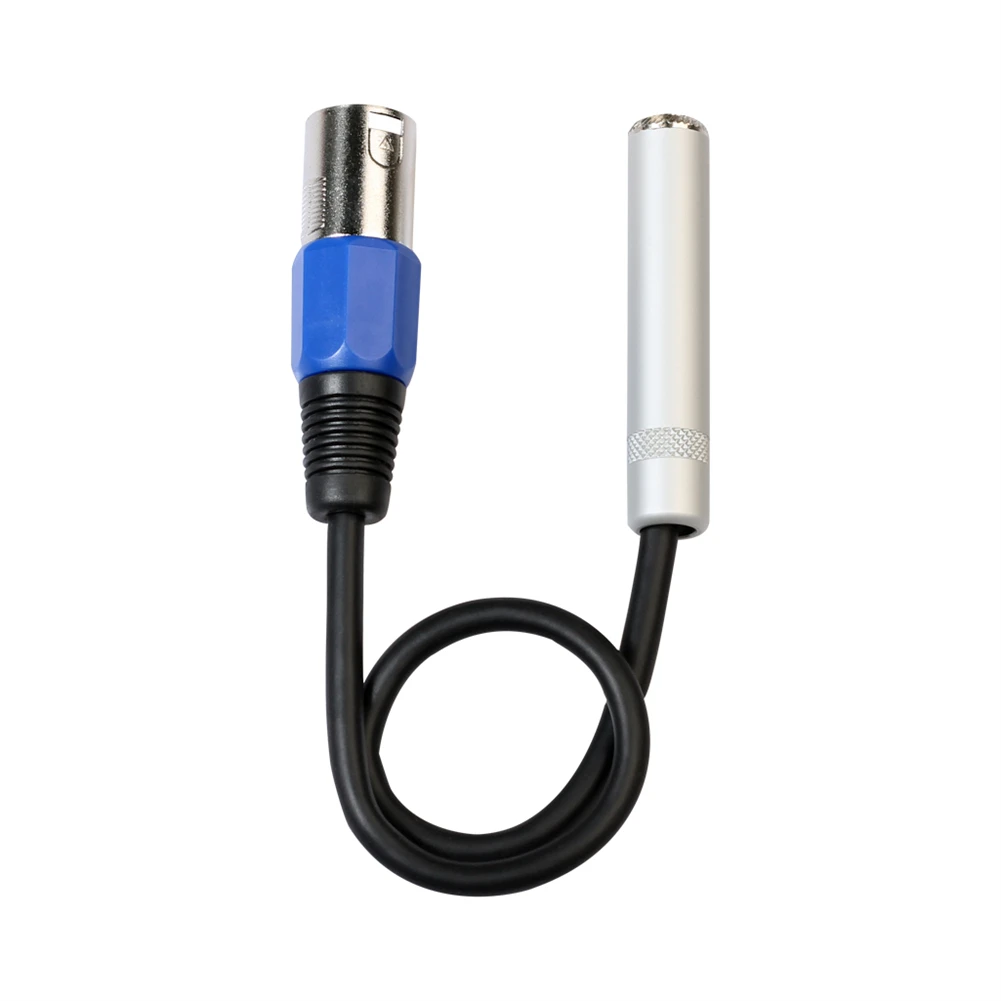 Adaptateur câble Audio 3 broches XLR mâle bleu métal PVC à 6.35mm femelle pour amplificateurs de casque pour divers amplificateurs de puissance